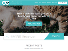 Tablet Screenshot of healthcareforpets.com
