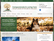 Tablet Screenshot of healthcareforpets.net